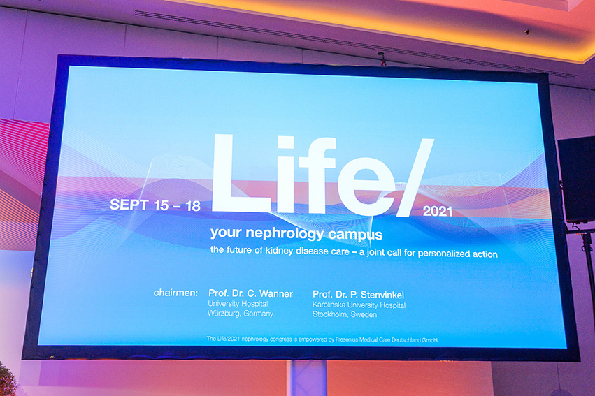 TV Screen At Life2021 Nephrology Congress